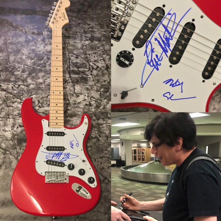 GFA ERIC MARTIN & BILLY * MR. BIG * BAND SIGNED ELECTRIC GUITAR PROOF AD1 COA COLLECTIBLE MEMORABILIA