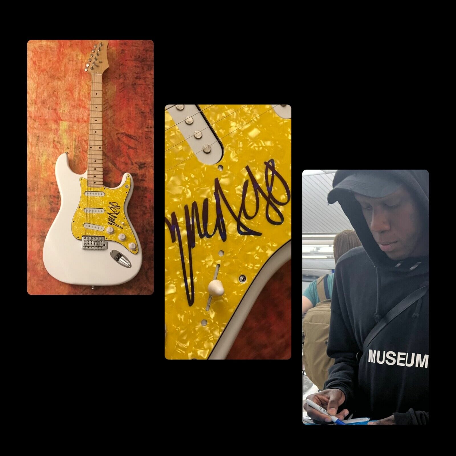 GFA Heaven to a Tortured Man * YVES TUMOR * Signed Electric Guitar PROOF COA