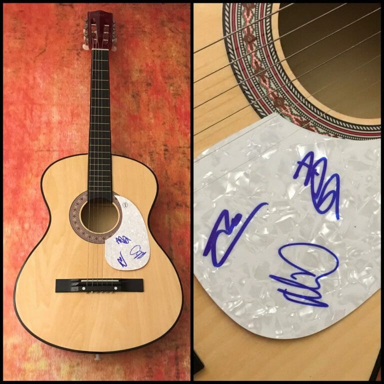 GFA I CAN ONLY IMAGINE * MERCYME * SIGNED X3 BAND ACOUSTIC GUITAR M2 COA COLLECTIBLE MEMORABILIA