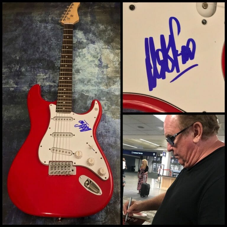 GFA LOVERBOY WORKING FOR THE WEEKEND * MIKE RENO * SIGNED ELECTRIC GUITAR B COA COLLECTIBLE MEMORABILIA
