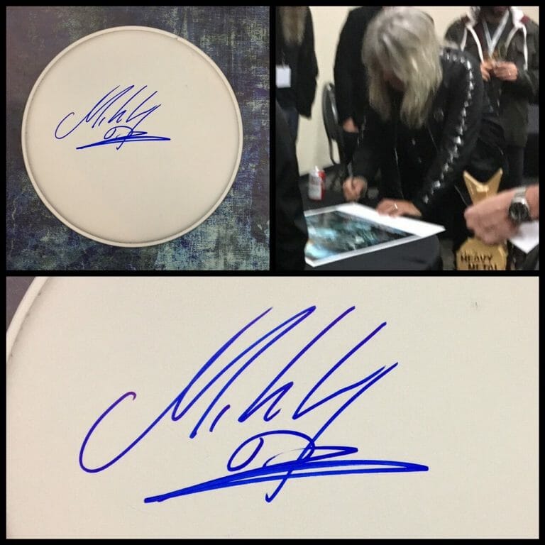 GFA MOTORHEAD DRUMMER * MIKKEY DEE * SIGNED 10″ DRUMHEAD PROOF AD1 COA COLLECTIBLE MEMORABILIA