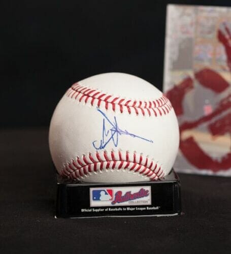 GFA OAKLAND ATHLETICS * HIROYUKI NAKAJIMA * SIGNED MLB BASEBALL H2 COA COLLECTIBLE MEMORABILIA