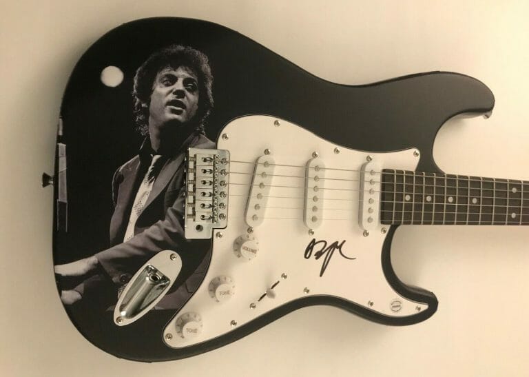 GFA PIANO MAN LEGEND * BILLY JOEL * SIGNED CUSTOM SKIN ELECTRIC GUITAR COA COLLECTIBLE MEMORABILIA