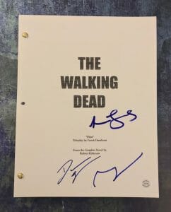 GFA SARA WAYNE CALLIES X3 * THE WALKING DEAD * SIGNED FULL TV SCRIPT AD1 COA COLLECTIBLE MEMORABILIA