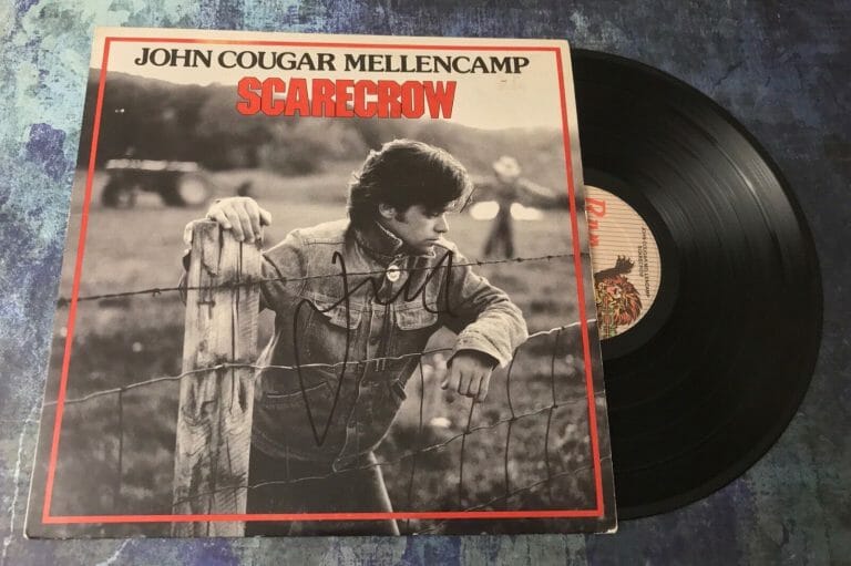 GFA SCARECROW * JOHN COUGAR MELLENCAMP * SIGNED RECORD VINYL ALBUM J2 COA COLLECTIBLE MEMORABILIA