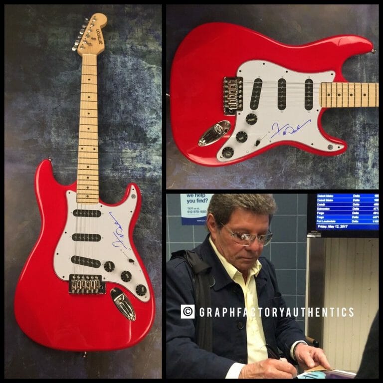 GFA TEEN IDOL LEGEND * FRANKIE AVALON * SIGNED ELECTRIC GUITAR PROOF AD1 COA COLLECTIBLE MEMORABILIA