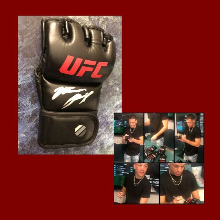 GFA THE ULTIMATE UFC FIGHTER * NATE DIAZ * SIGNED NEW GLOVE EXACT PROOF N6 COA COLLECTIBLE MEMORABILIA