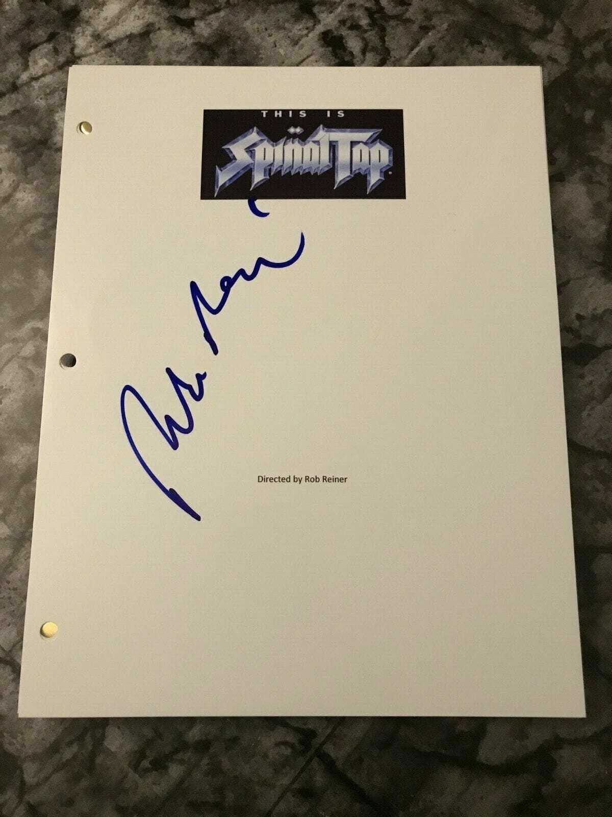 GFA This is the Spinal Tap * ROB REINER * Signed Autographed Movie Script COA