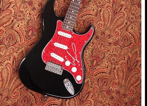 GFA WWE FOZZY FRONTMAN * CHRIS JERICHO * SIGNED ELECTRIC GUITAR AD1 COA COLLECTIBLE MEMORABILIA