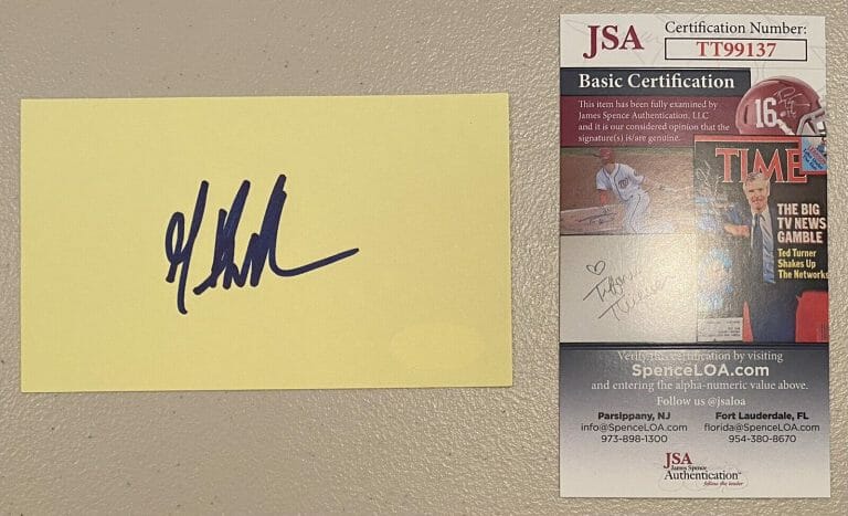 GIL BELLOWS SIGNED AUTOGRAPHED 3×5 CARD JSA CERTIFIED THE SHAWSHANK REDEMPTION
 COLLECTIBLE MEMORABILIA