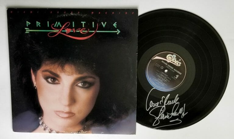 GLORIA ESTEFAN REAL HAND SIGNED PRIMITIVE LOVE VINYL RECORD #2 COA AUTOGRAPHED
 COLLECTIBLE MEMORABILIA