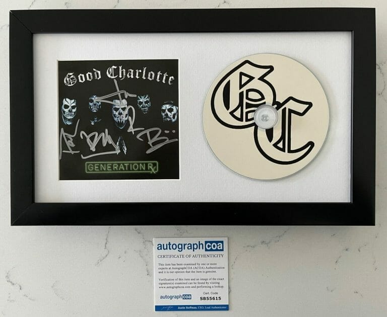 GOOD CHARLOTTE SIGNED GENERATION RX FRAMED & MATTED CD W/PROOF & AUTOGRAPH ACOA
 COLLECTIBLE MEMORABILIA