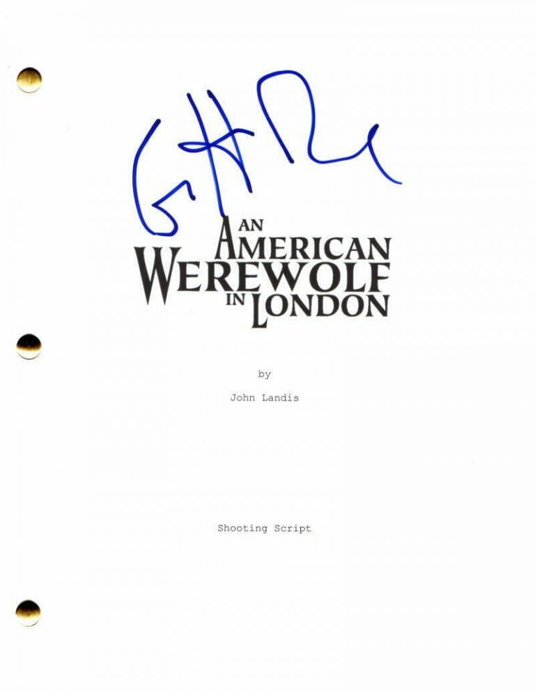 GRIFFIN DUNNE SIGNED AUTOGRAPH AN AMERICAN WEREWOLF IN LONDON FULL MOVIE SCRIPT COLLECTIBLE MEMORABILIA