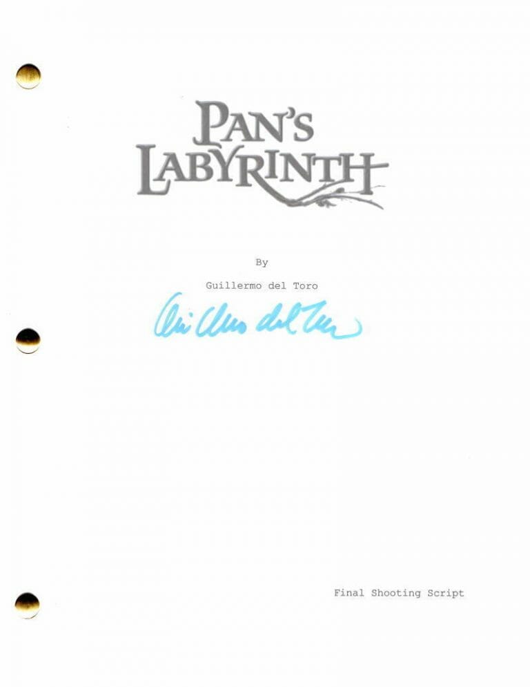 GUILLERMO DEL TORO SIGNED AUTOGRAPH PAN’S LABYRINTH FULL MOVIE SCRIPT – RARE!! COLLECTIBLE MEMORABILIA