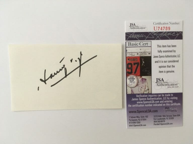 HAING NGOR SIGNED AUTOGRAPHED 3×5 CARD JSA CERTIFIED THE KILLING FIELDS
 COLLECTIBLE MEMORABILIA