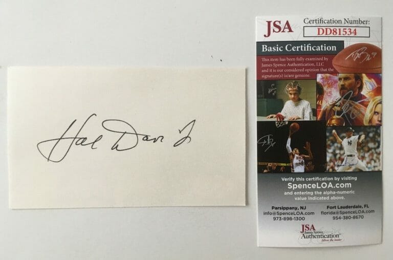 HAL DAVID SIGNED AUTOGRAPHED 3×5 CARD JSA CERTIFIED LYRICIST OSCAR WINNER
 COLLECTIBLE MEMORABILIA