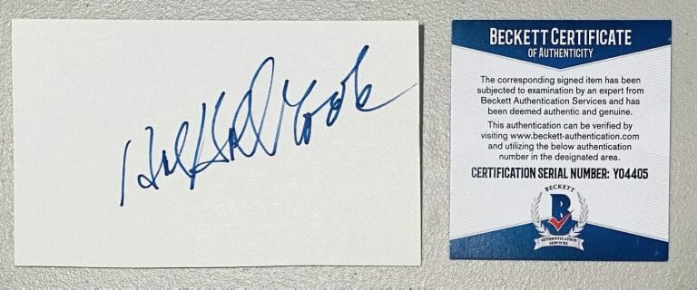 HAL HOLBROOK SIGNED AUTOGRAPHED 3×5 CARD BAS BECKETT CERTIFIED
 COLLECTIBLE MEMORABILIA