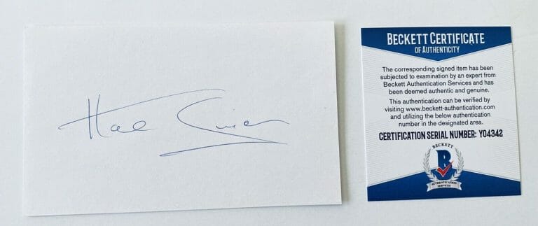 HAL LINDEN SIGNED AUTOGRAPHED 3×5 CARD BAS BECKETT CERTIFIED BARNEY MILLER
 COLLECTIBLE MEMORABILIA