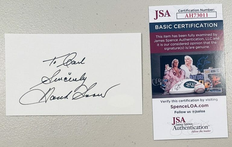 HANK SNOW SIGNED AUTOGRAPHED 3×5 CARD JSA CERT COUNTRY MUSIC SINGER
 COLLECTIBLE MEMORABILIA