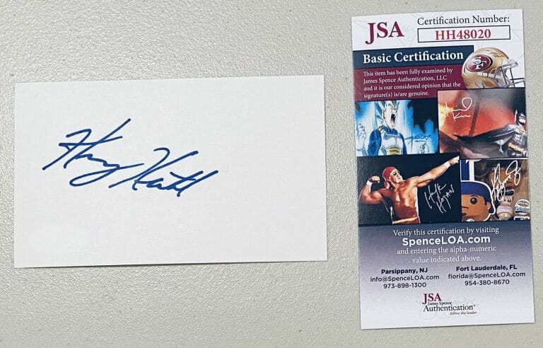 HARVEY KEITEL SIGNED AUTOGRAPHED 3×5 CARD JSA CERTIFIED
 COLLECTIBLE MEMORABILIA