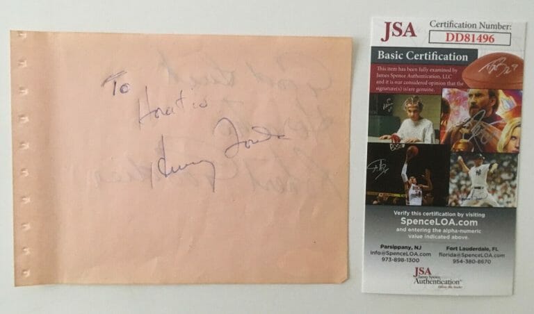 HENRY FONDA SIGNED AUTOGRAPHED 4.5 X 6 ALBUM PAGE JSA CERTIFIED
 COLLECTIBLE MEMORABILIA