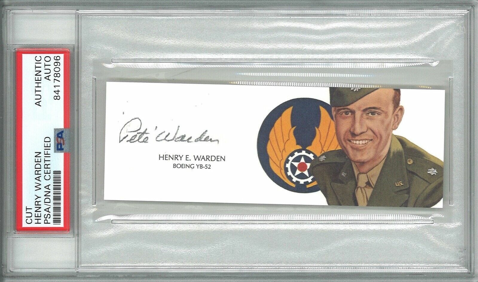 HENRY WARDEN SIGNED CUT SIGNATURE PSA DNA 84178096 (D) WWII FATHER OF B ...