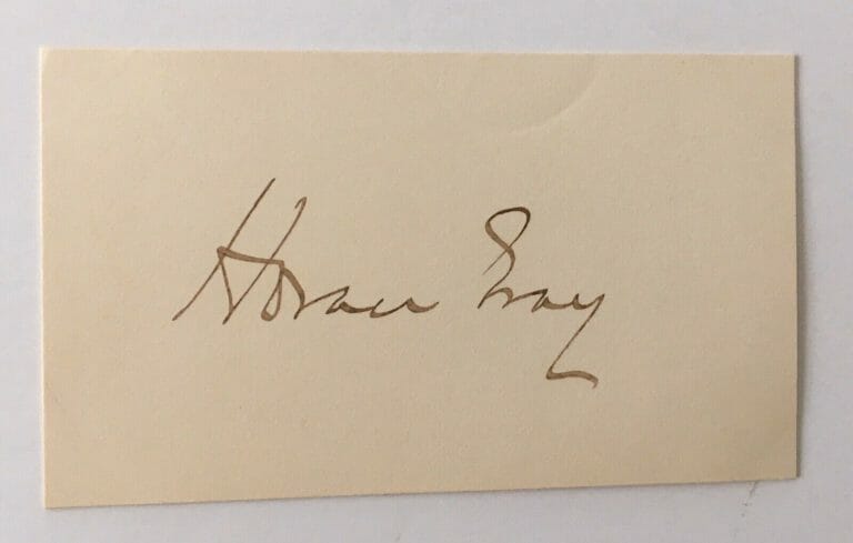 HORACE GRAY SIGNED AUTOGRAPHED 2.25 X 3.25 CARD FULL JSA LETTER SUPREME COURT
 COLLECTIBLE MEMORABILIA