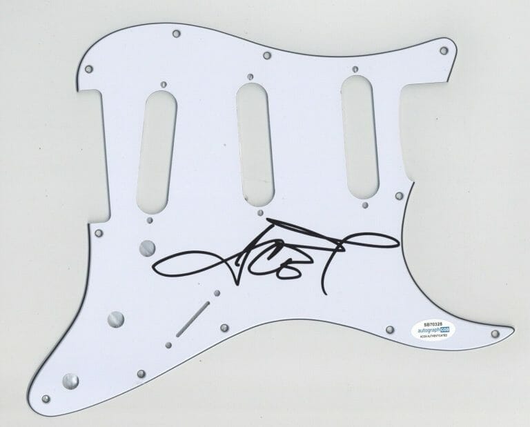 ICE- T RAPPER ACTOR SIGNED AUTOGRAPH STRAT ELECTRIC GUITAR PICKGUARD ACOA OG COLLECTIBLE MEMORABILIA