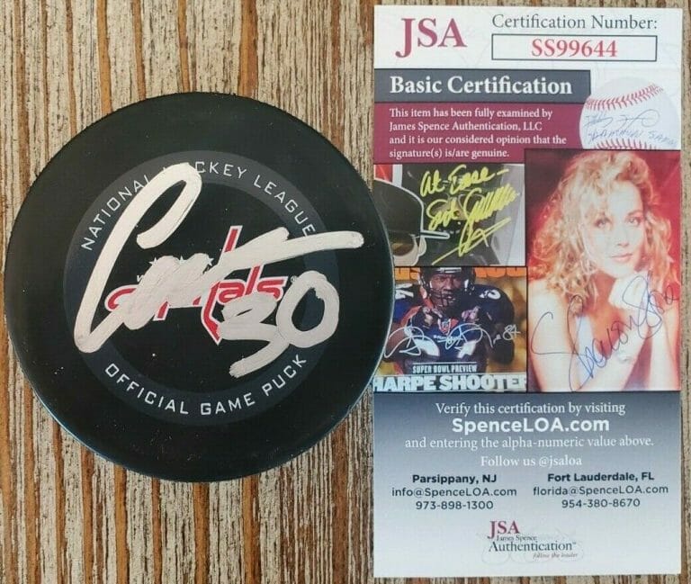 ILYA SAMSONOV SIGNED OFFICIAL NHL GAME PUCK JSA COA #SS99644 WASHINGTON CAPITALS COLLECTIBLE MEMORABILIA
