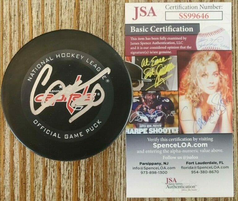 ILYA SAMSONOV SIGNED OFFICIAL NHL GAME PUCK JSA COA #SS99646 WASHINGTON CAPITALS COLLECTIBLE MEMORABILIA