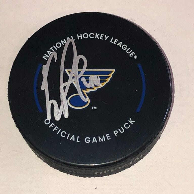 IVAN BARBASHEV SIGNED ST. LOUIS BLUES OFFICIAL GAME PUCK BECKETT AUTH BAS COLLECTIBLE MEMORABILIA