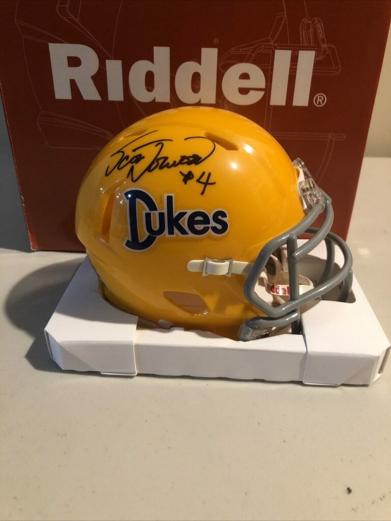 JAMES MADISON DUKES- SCOTT NORWOOD SIGNED AUTOGRAPH MINI HELMET TRISTAR COA RARE COLLECTIBLE MEMORABILIA
