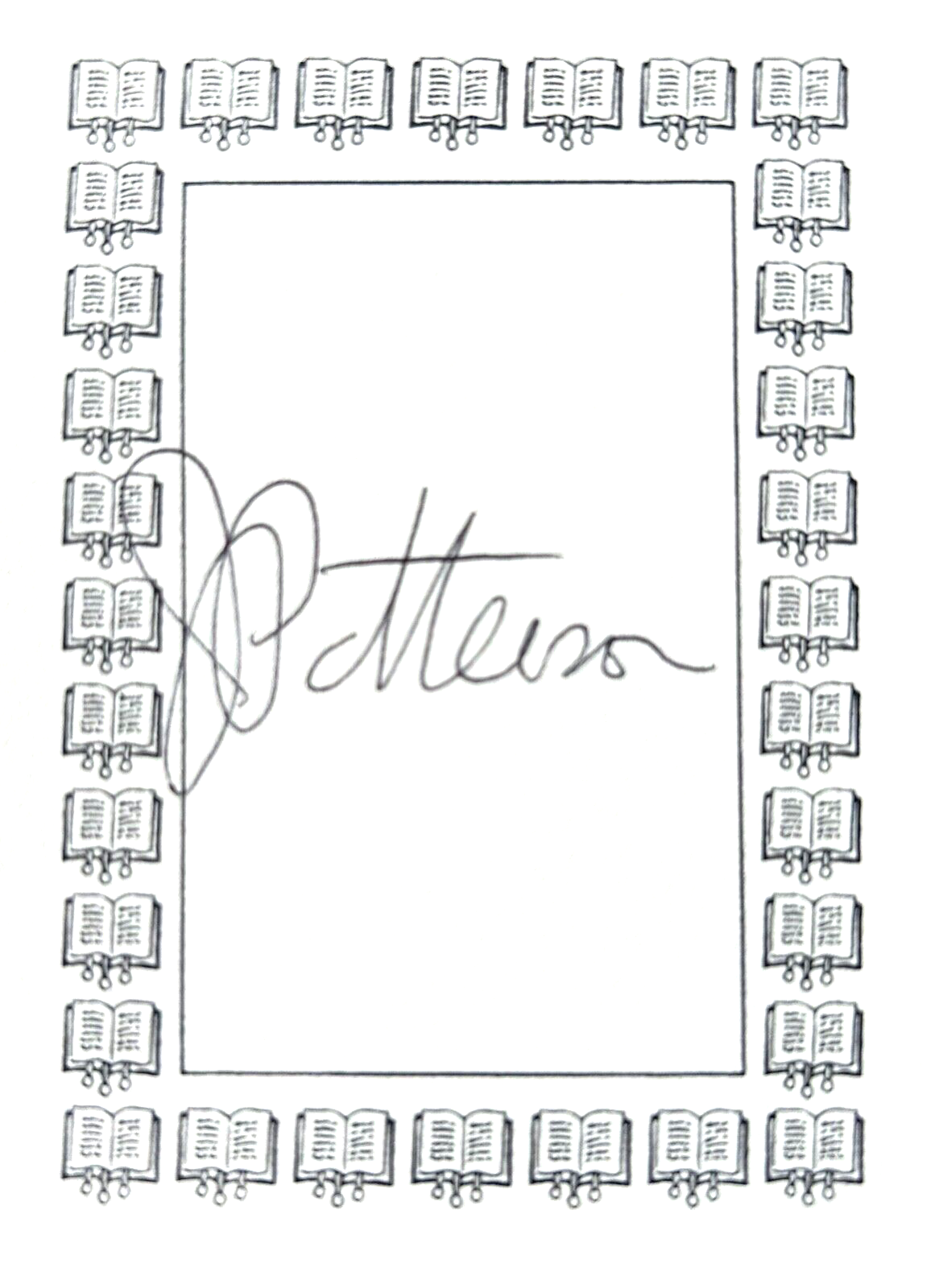 JAMES PATTERSON Signed Autograph 3x4 Bookplate 2