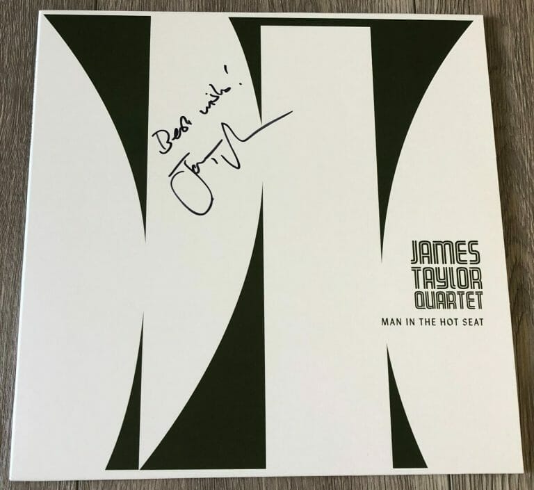 JAMES TAYLOR QUARTET SIGNED AUTOGRAPH MAN IN THE HOT SEAT VINYL ALBUM LP COA
 COLLECTIBLE MEMORABILIA