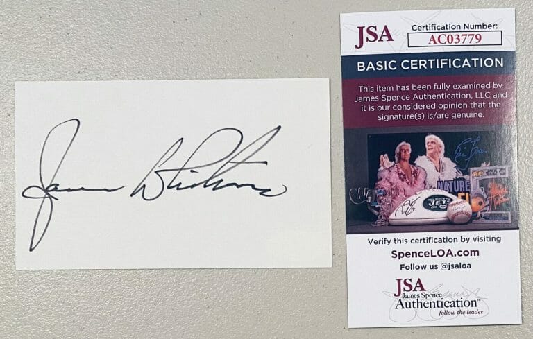JAMES WHITMORE SIGNED AUTOGRAPHED 3×5 CARD JSA CERTIFIED SHAWSHANK REDEMPTION
 COLLECTIBLE MEMORABILIA