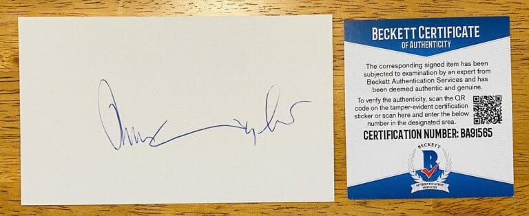 JAMIE WYETH SIGNED AUTOGRAPHED 3×5 CARD BAS BECKETT CERTIFIED ARTIST
 COLLECTIBLE MEMORABILIA