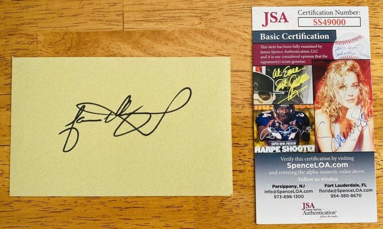 JASON ALEXANDER SIGNED AUTOGRAPHED 3×5 CARD JSA CERTIFIED SEINFELD
 COLLECTIBLE MEMORABILIA