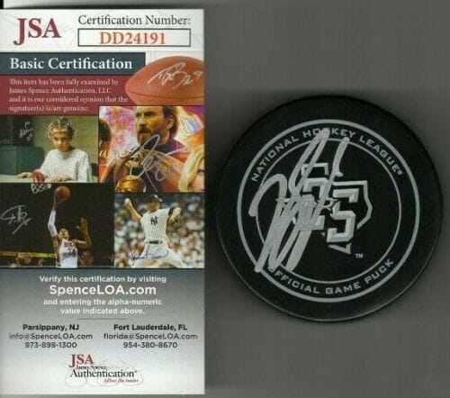 JASON SPEZZA SIGNED OFFICIAL GAME PUCK W/ JSA COA 25TH ANNIVERSARY DALLAS STARS COLLECTIBLE MEMORABILIA