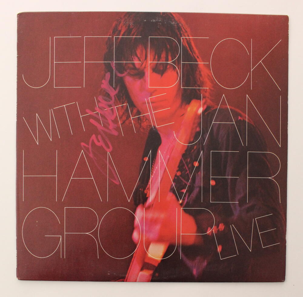 Jeff Beck Signed Autograph Album Vinyl Record with the Jan Hammer Group Live JSA