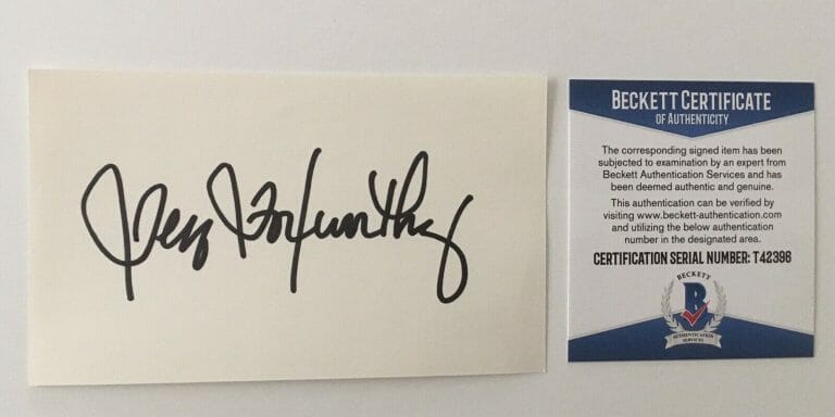 JEFF FOXWORTHY SIGNED AUTOGRAPHED 3×5 CARD BAS BECKETT CERTIFIED
 COLLECTIBLE MEMORABILIA