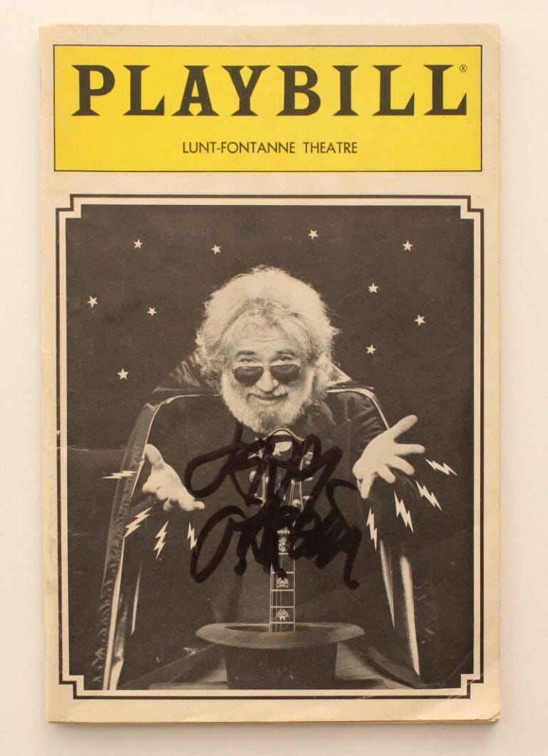 Jerry Garcia Signed Autograph Original 1987 Broadway Playbill Grateful Dead  JSA