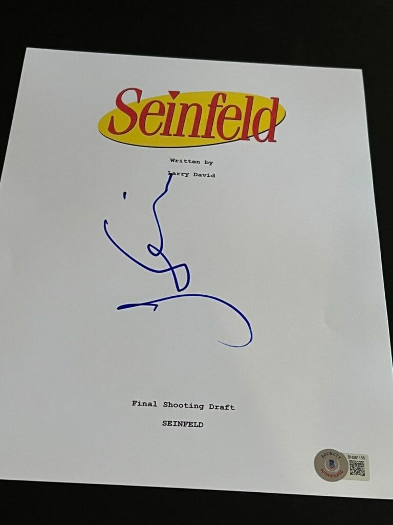 Jerry Seinfeld Dreyfus Alexander Signed Chinese Restaurant Script Auto  Beckett
