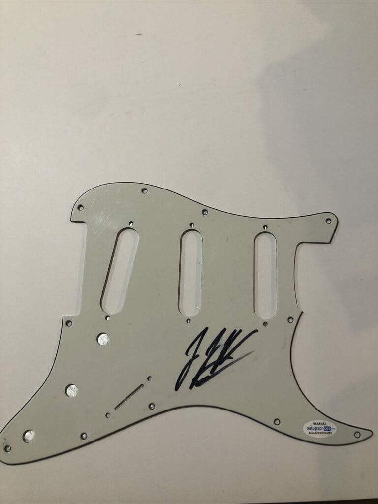 JESSE JAMES DUPREE JACKYL SIGNED AUTOGRAPH STRAT ELECTRIC PICKGUARD GUITAR ACOA COLLECTIBLE MEMORABILIA