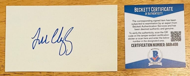 JILL CLAYBURGH SIGNED AUTOGRAPHED 3×5 CARD BAS BECKETT CERT AN UNMARRIED WOMAN
 COLLECTIBLE MEMORABILIA
