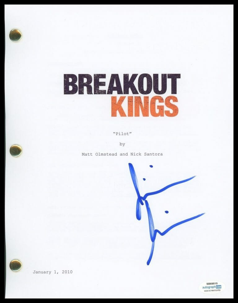 JIMMI SIMPSON “BREAKOUT KINGS” AUTOGRAPH SIGNED FULL PILOT EPISODE SCRIPT ACOA COLLECTIBLE MEMORABILIA