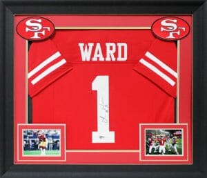JIMMIE WARD AUTHENTIC SIGNED RED PRO STYLE FRAMED JERSEY AUTOGRAPHED BAS WITNESS COLLECTIBLE MEMORABILIA