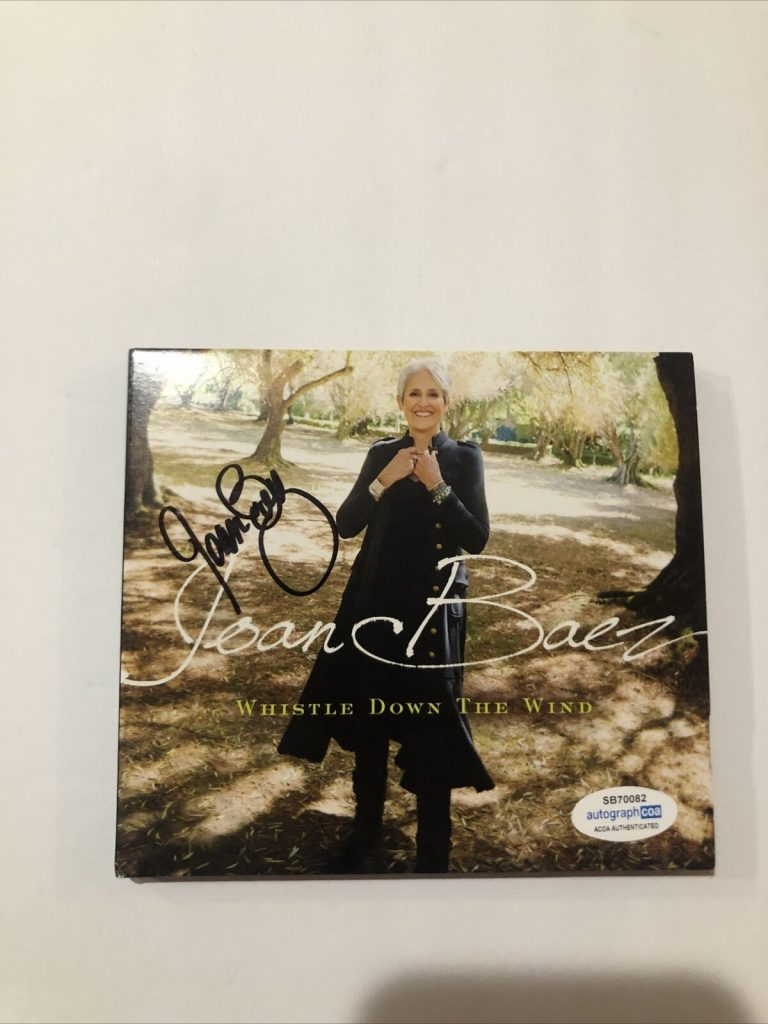 JOAN BAEZ SIGNED AUTOGRAPH CD ACOA WHISTLE DOWN THE WIND FOLK COLLECTIBLE MEMORABILIA
