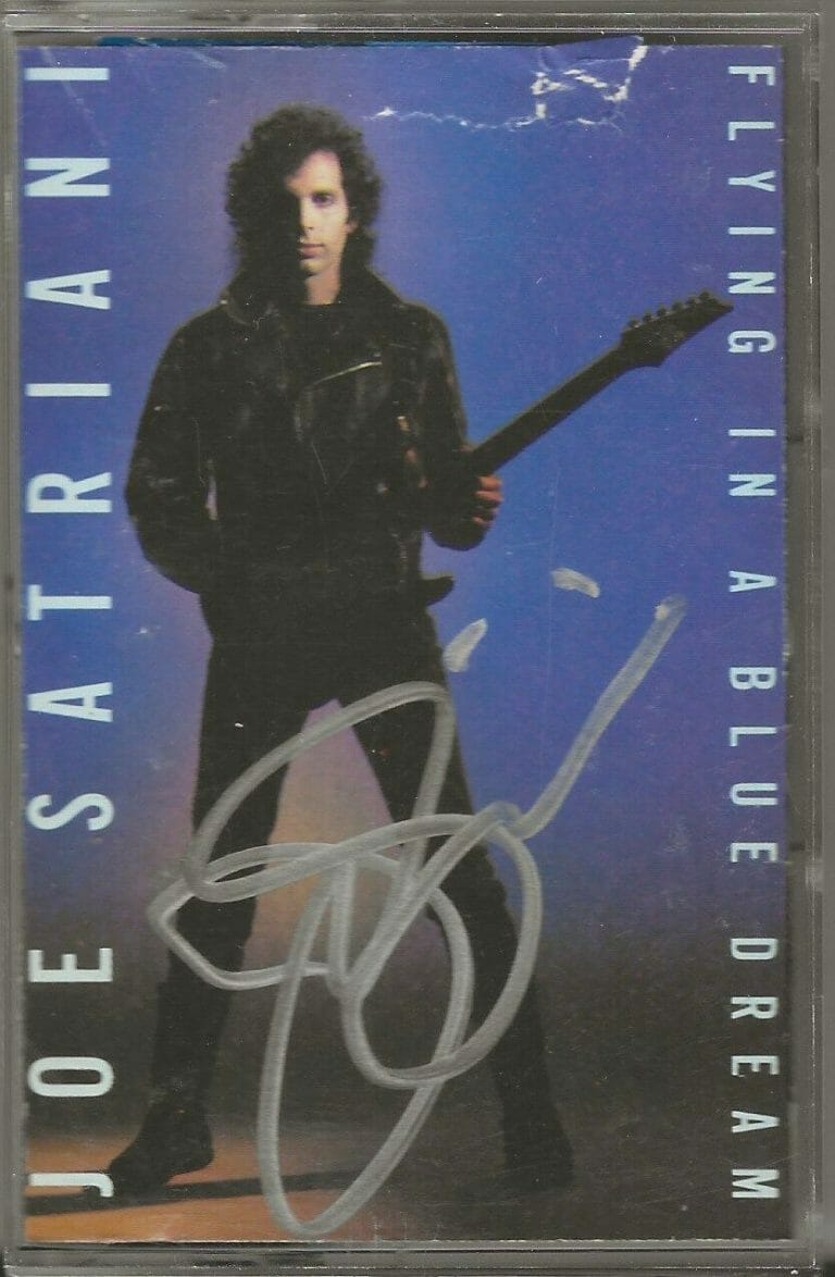 JOE SATRIANI REAL HAND SIGNED FLYING IN A BLUE DREAM CASSETE TAPE COA SATCH
 COLLECTIBLE MEMORABILIA