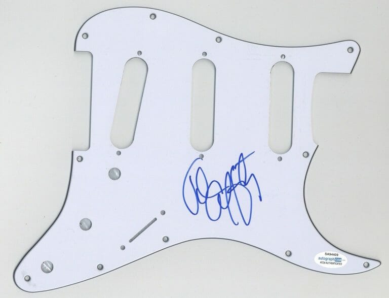 JOHN CAFFERTY BEAVER BROWN BAND SIGNED AUTOGRAPH STRAT GUITAR PICKGUARD ACOA COA COLLECTIBLE MEMORABILIA