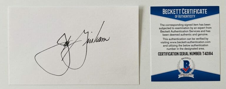 JOHN GRISHAM SIGNED AUTOGRAPHED 3×5 CARD BAS BECKETT CERTIFIED AUTHOR THE FIRM
 COLLECTIBLE MEMORABILIA